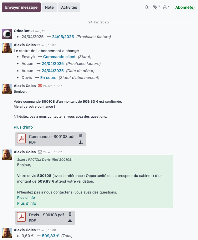 suivi traçabilité crm expert comptable